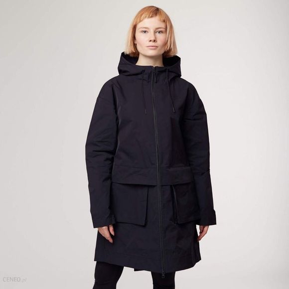 Nike Cargo Parka Small Black Waterproof Long Hooded Rain Jacket Cinch Waist - Picture 15 of 15